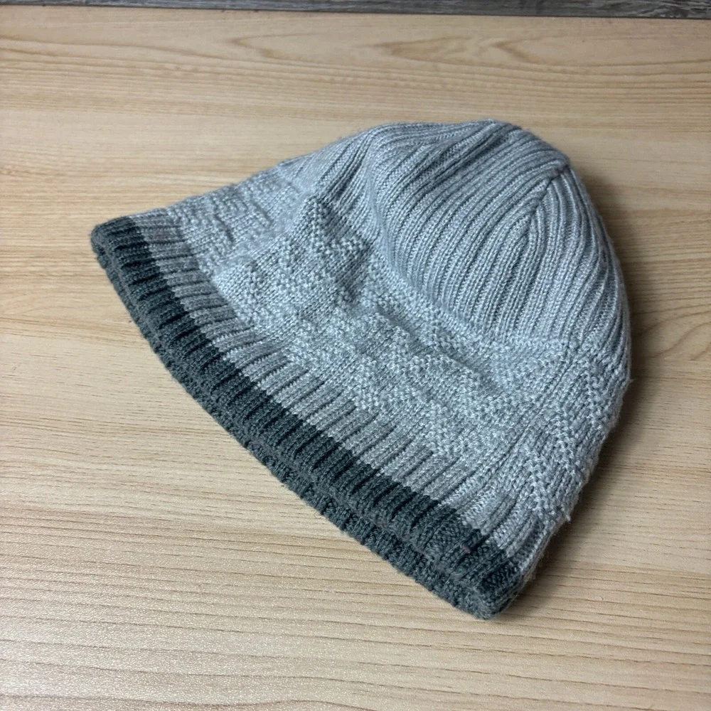 Convert Hat Beanie Youth One Size Gray Knit Stocking Cap‎ Winter